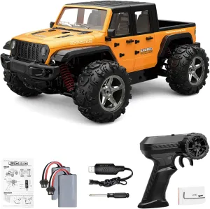 1: 20 Full Scale High Speed RC Racing Four-Wheel Drive Climbing Remote Control Off-Road Vehicle Model, Equipped with 2 fast Rechargeable Batteries, With a Range of up to 1 Hour (C8819-Orange)