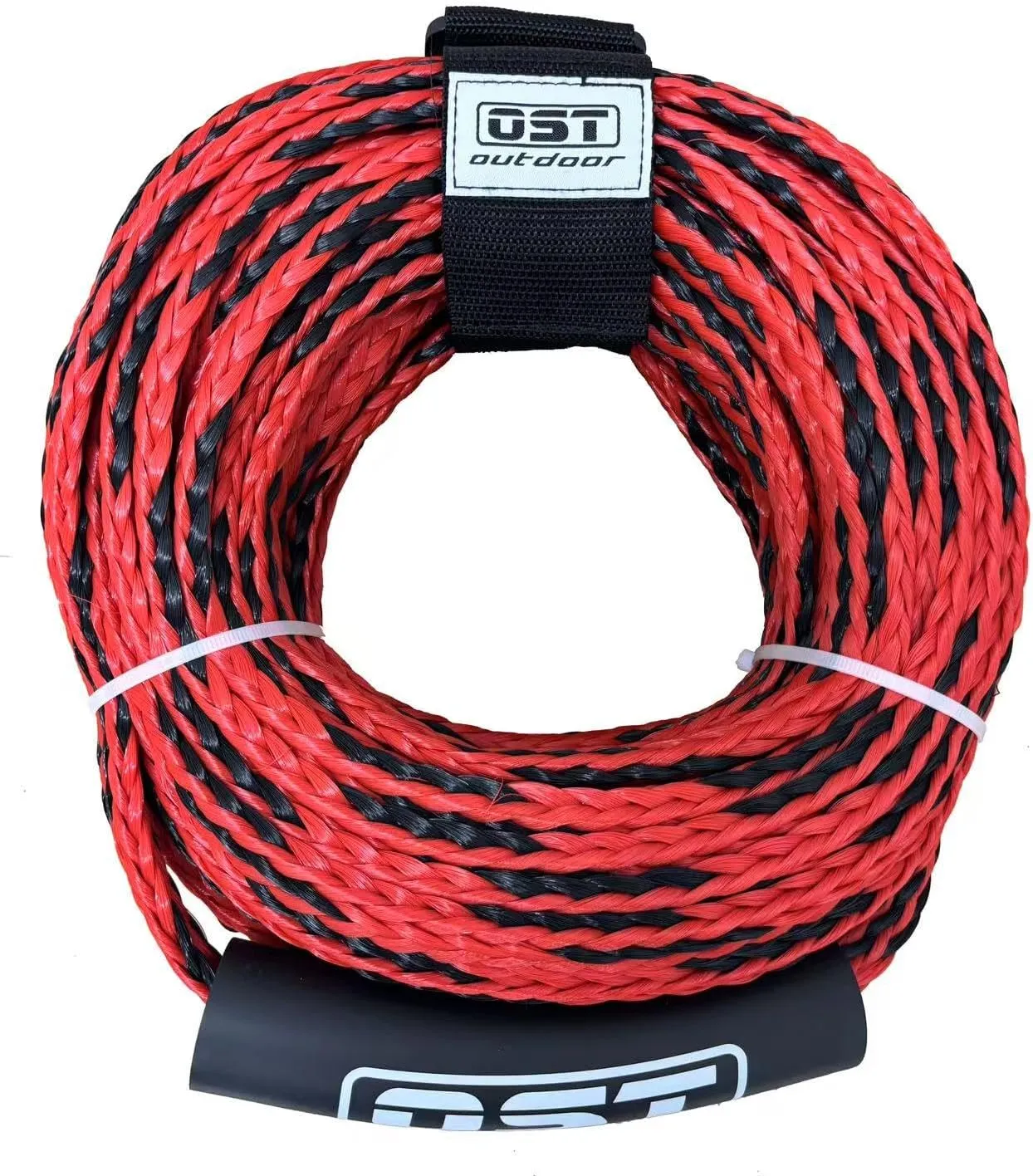 1-6 Rider Tow Rope 2-6K lbs - 60ft, 2 Section, 16-Strand Water Sports Boat Tow Rope with Keeper, Towable Tubes Compatible, Dual Sections, Watersport Boat Accessories