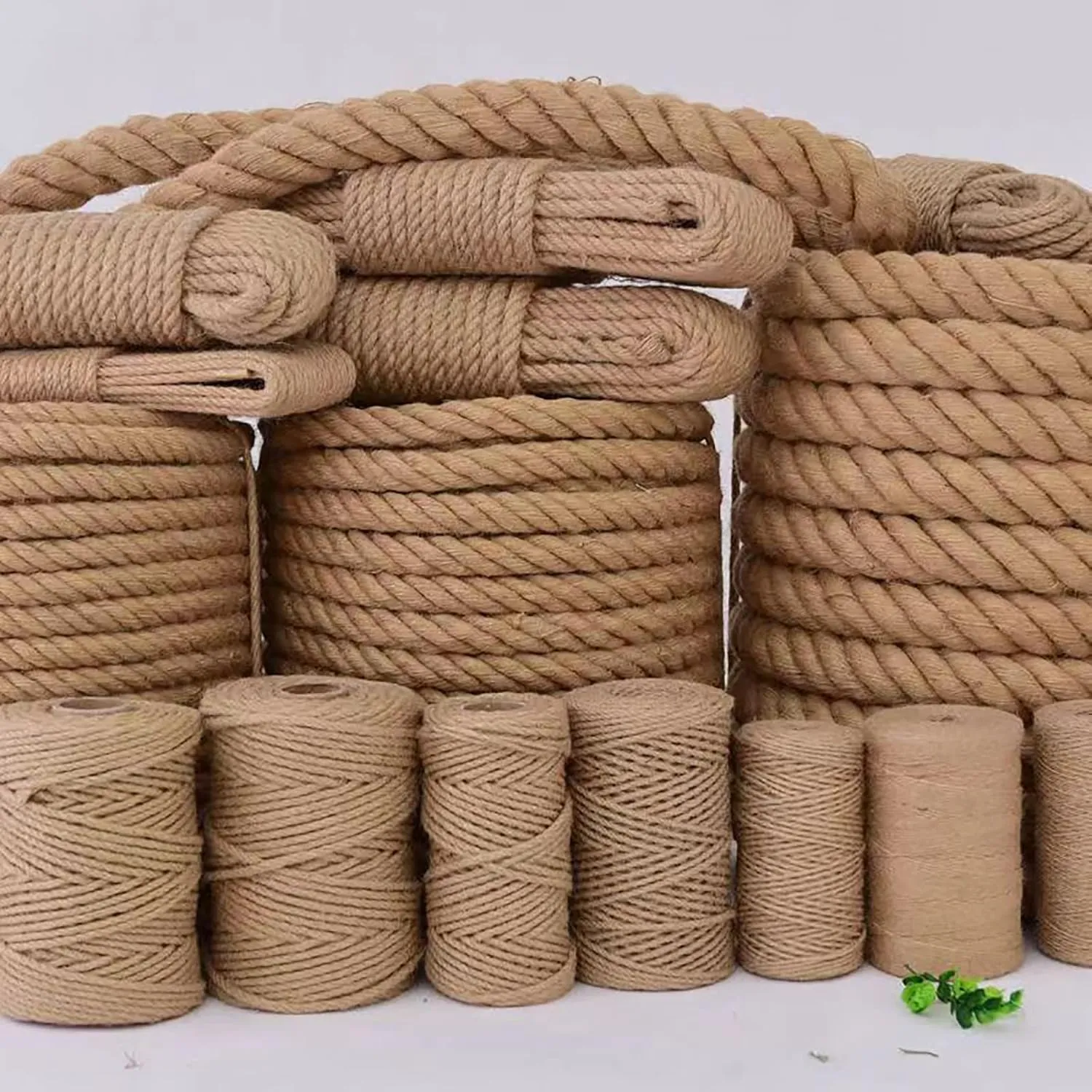 1 Inch x 50ft Jute Rope Natural Thick Heavy Hemp Rope Nautical Ropes Twisted Manila Rope for Crafts, Climbing, Bundling,Anchor, Hammock, Nautical, Cat Scratching Post, Tug of War, Decorate