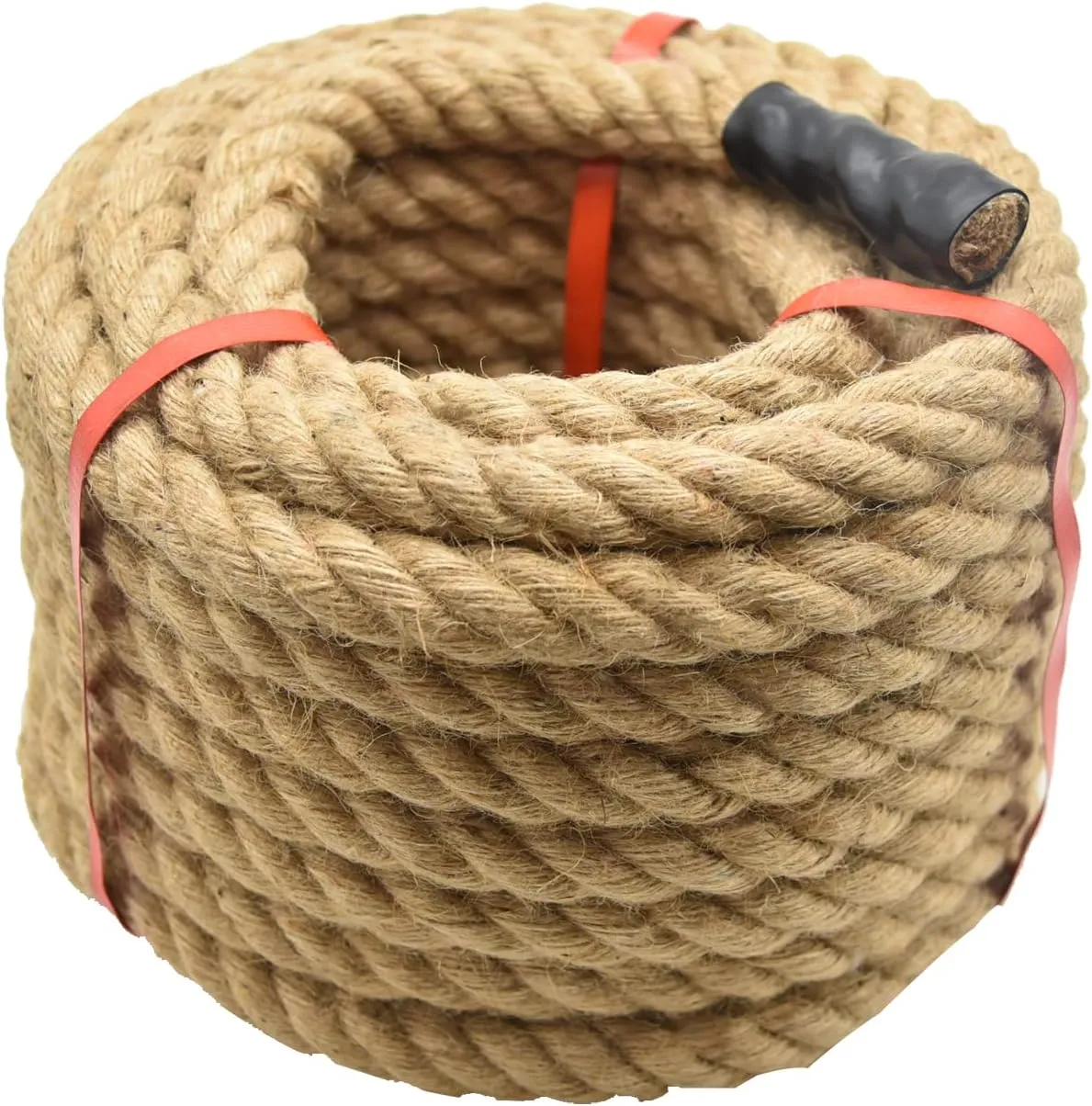 1 Inch x 50ft Jute Rope Natural Thick Heavy Hemp Rope Nautical Ropes Twisted Manila Rope for Crafts, Climbing, Bundling,Anchor, Hammock, Nautical, Cat Scratching Post, Tug of War, Decorate