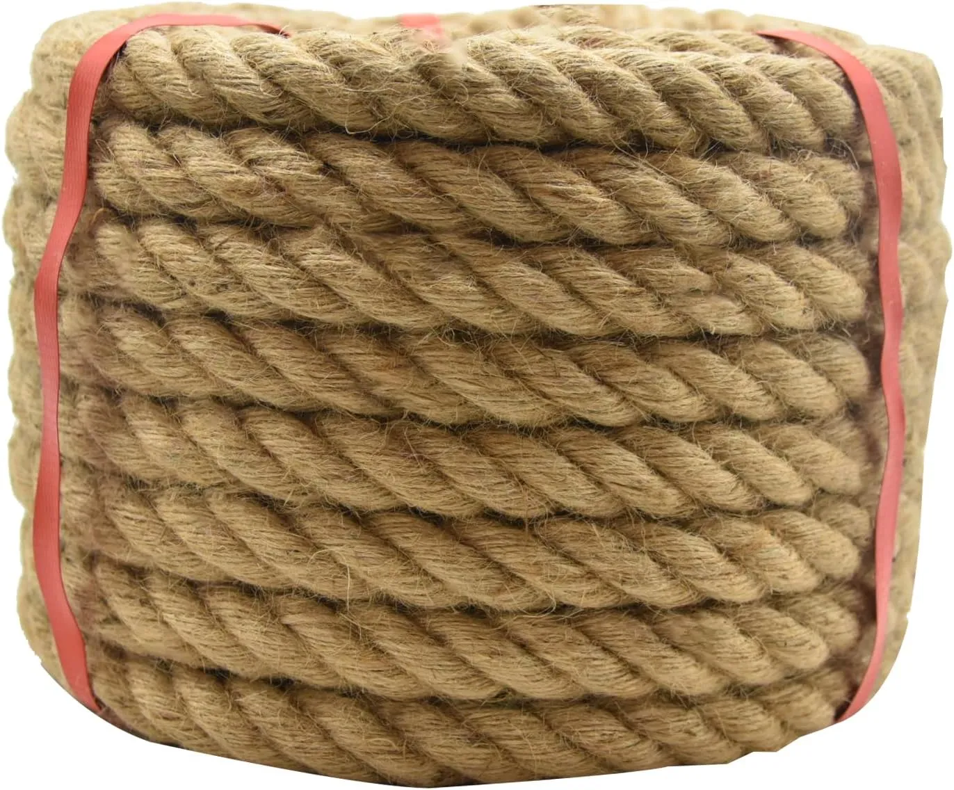 1 Inch x 50ft Jute Rope Natural Thick Heavy Hemp Rope Nautical Ropes Twisted Manila Rope for Crafts, Climbing, Bundling,Anchor, Hammock, Nautical, Cat Scratching Post, Tug of War, Decorate