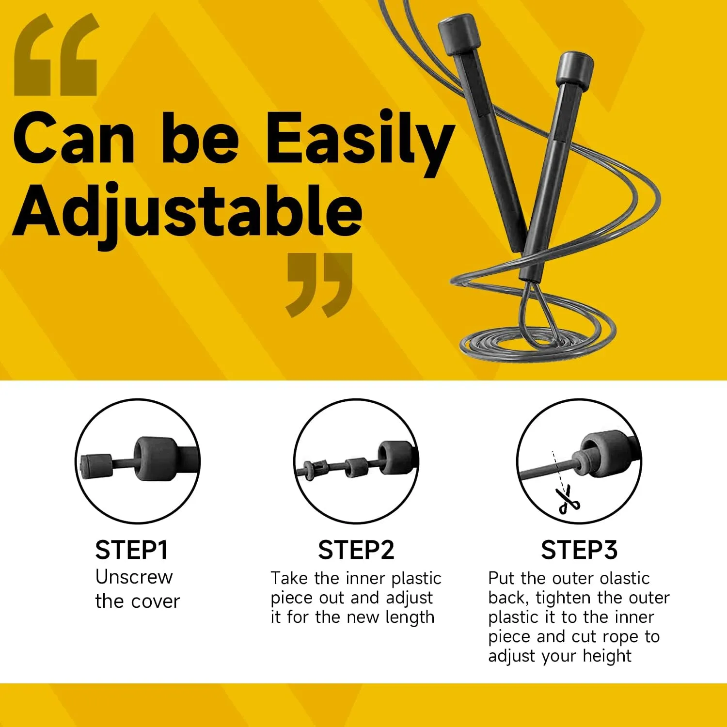 10 Pack Adjustable Jump Rope for Fitness and Exercise-PVC Skipping Rope for Men,Women and Kids-Tangle-Free for Keeping Fit, Training, Workout