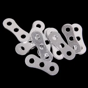10 x Aluminum Alloy 3-Hole Rope Tensioner Anti-Slip Adjustable Tool for Tent, Brake Rope, and Outdoor Sports, Silver