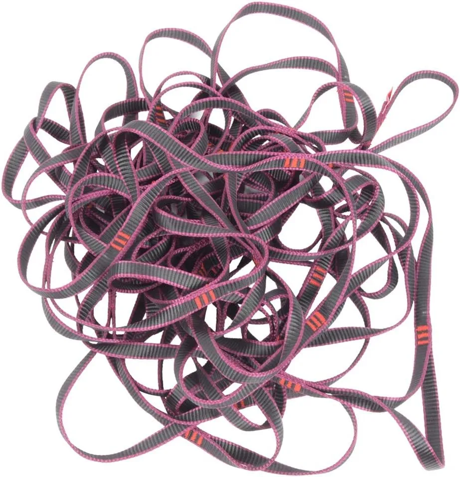 10M Nylon Purple Outdoor Mountain Deck Ladder Rope Step Sling A Protective Belt for Hiking and Sports Tools, Ideal for Mountain Climbing and Outdoor Activities