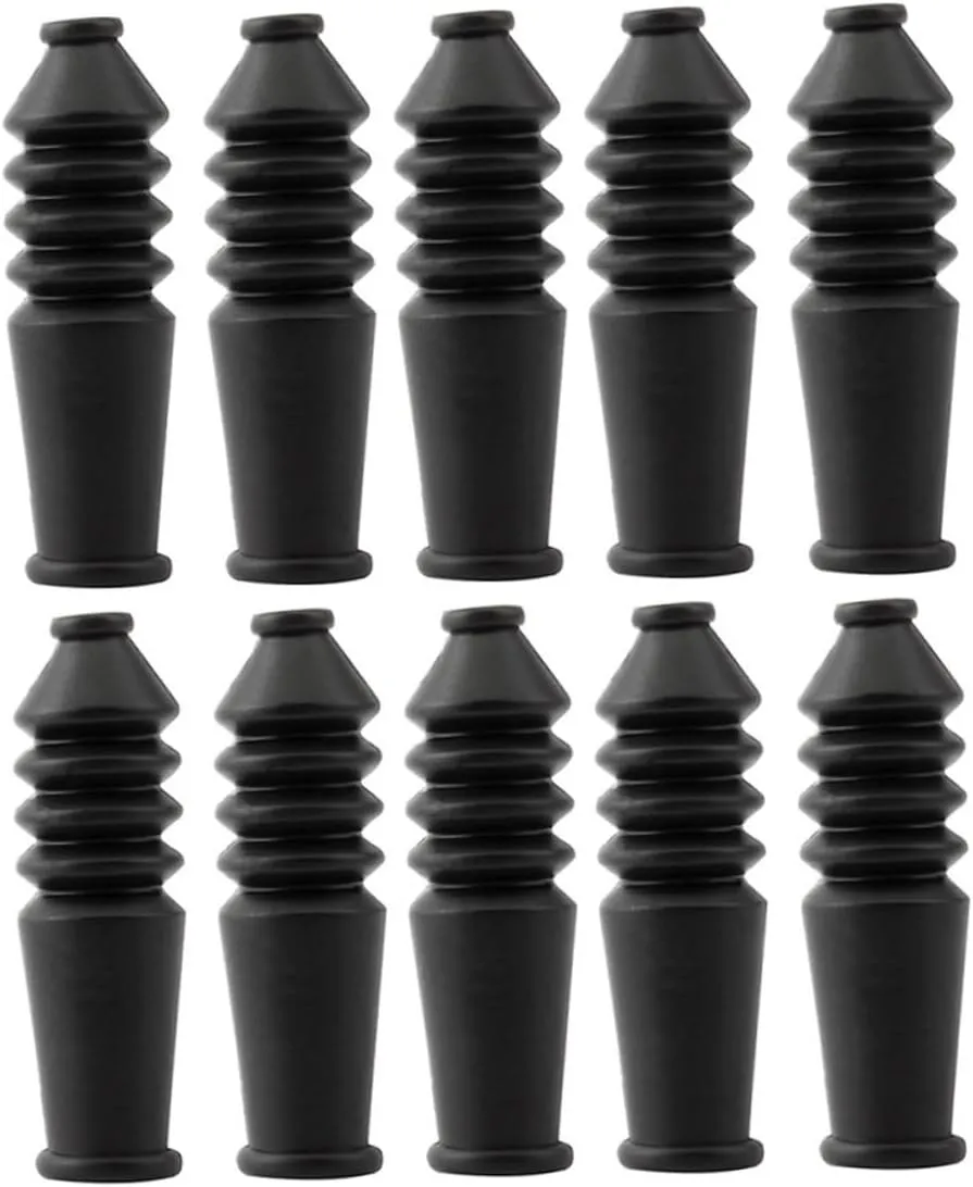 10pcs Rubber Brake Cable Protective Cover for Mountain Bicycles and Water Cycling Gear Accessories Suitable for Brake and Derailleur Cables Black