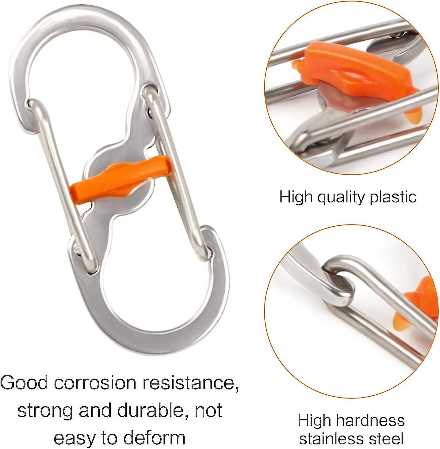 12pcs Climbing Carabiner Carabiner Keychain S Shape Carabiner Metal S Carabiner