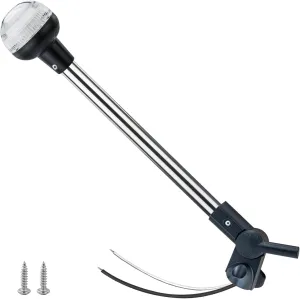 16 Inches Stern Light,Bimini Top Light,Navigation Lights,White Anchor Lights,Folding Base,USCG Certified 2NM,for Pontoon Boats