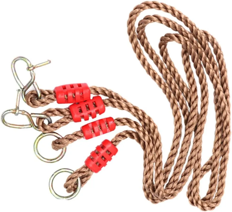 1.8m Adjustable Pe Swing Rope Pair Load-Bearing for Tree and Beam Swings Durable Playground Accessory for Boys and Girls and Adults