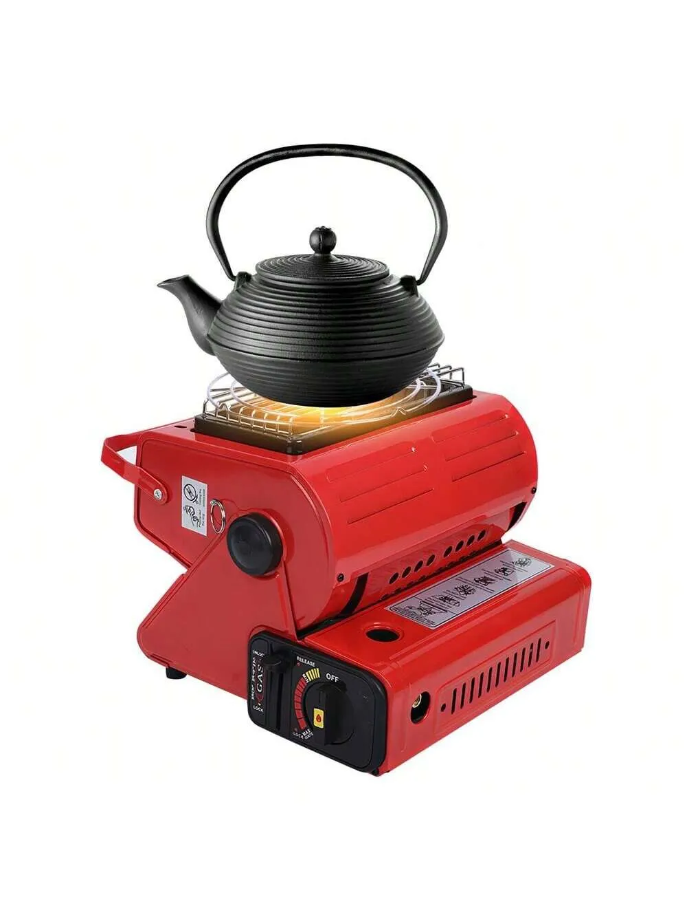 2 In1 Butane LP Gas Ceramic Burner Heater Warmer Heating & Cooking Stove Camping