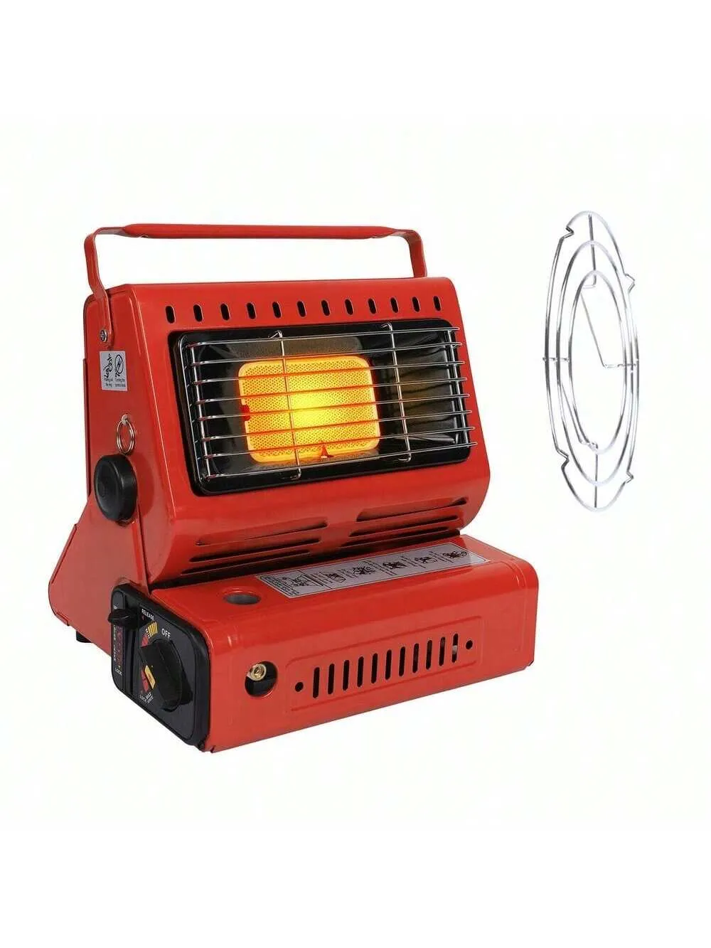2 In1 Butane LP Gas Ceramic Burner Heater Warmer Heating & Cooking Stove Camping