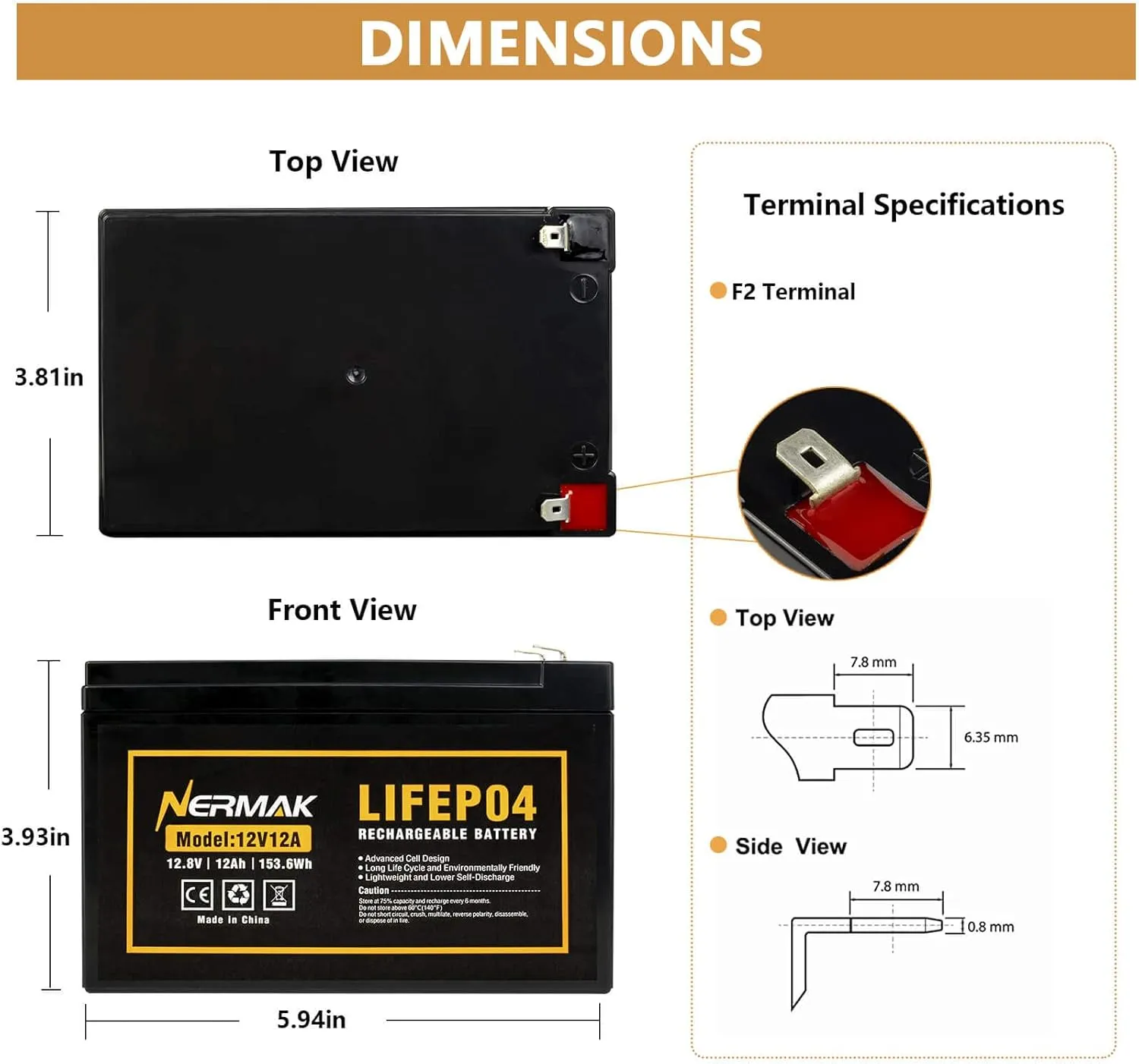 2 Pack 12V 12Ah LiFePO4 Deep Cycle Battery, 2000  Cycles Lithium Iron Phosphate Rechargeable Battery for Solar Power,UPS,Lighting, Power Wheels, Fish Finder, Scooters and More, Built-in 12A BMS