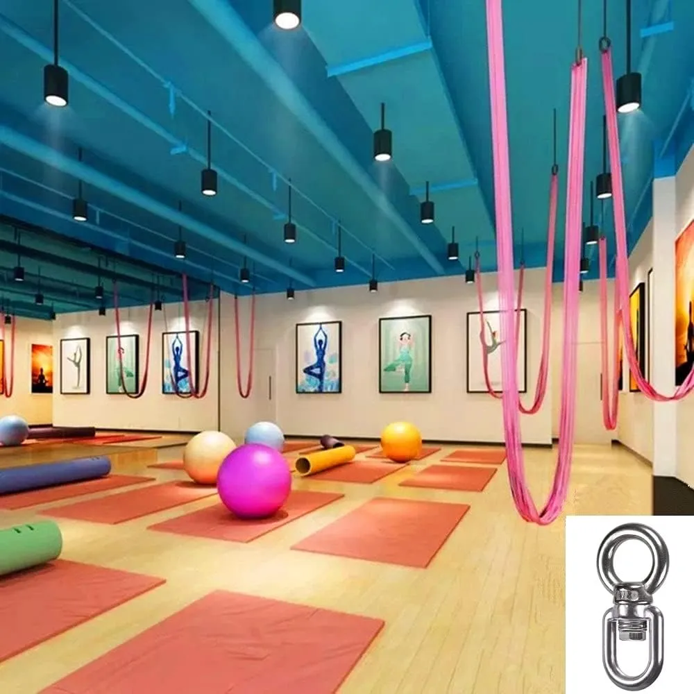 2 Pack Swing Swivel 360° Rotary Bearing, 820 LB., Hanging Attachment, Swing, Aerial Dance, Hammock Chair, Yoga Swing, Rock Climbing