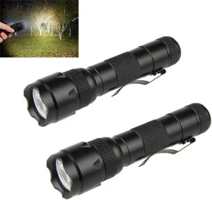 2 Pcs Mini Tactical Flashlight Super Bright Handheld Flashlight Torch Light Single Mode Waterproof Portable Torch Light for Camping Hiking(Battery not Included)