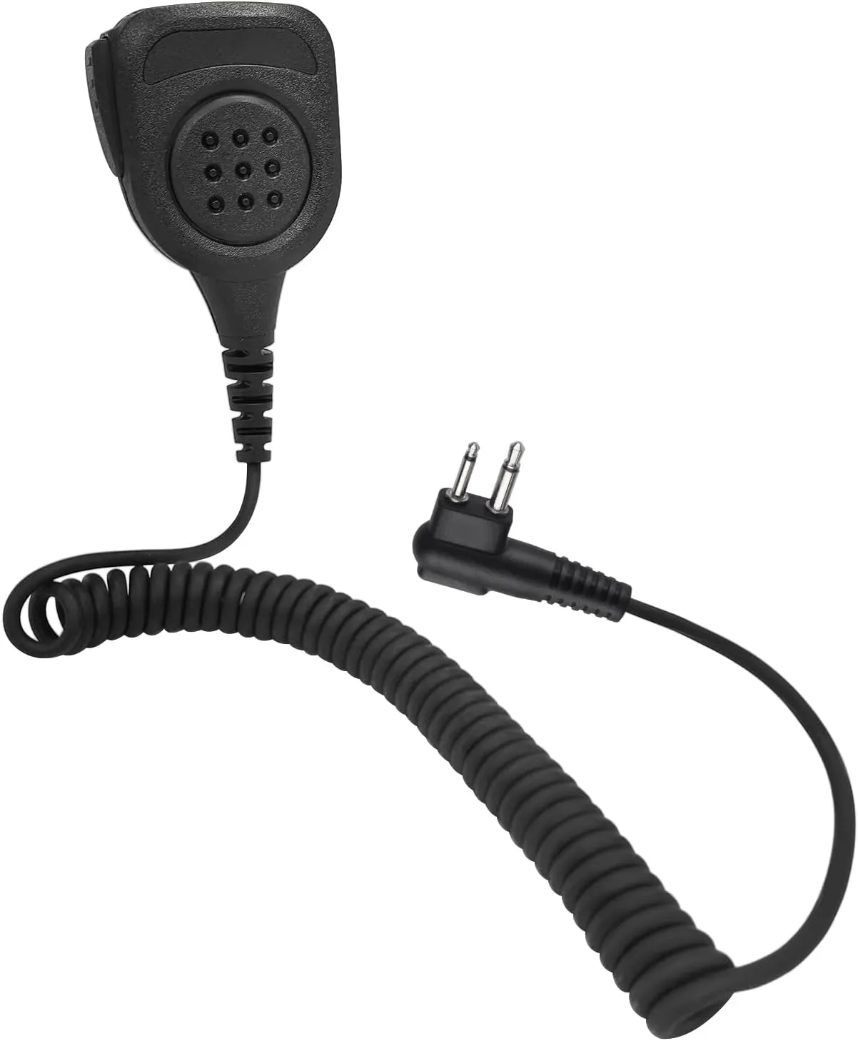2 Pin Walkie Talkie Shoulder Mic with 3.5mm Jack Two Way Radio Speaker Microphone Police Duty Handsfree Mics for Motorola rmm2050 rdm2070d rdu4100 rdu4160d(IP65 Waterproof) (Black)