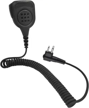 2 Pin Walkie Talkie Shoulder Mic with 3.5mm Jack Two Way Radio Speaker Microphone Police Duty Handsfree Mics for Motorola rmm2050 rdm2070d rdu4100 rdu4160d(IP65 Waterproof) (Black)