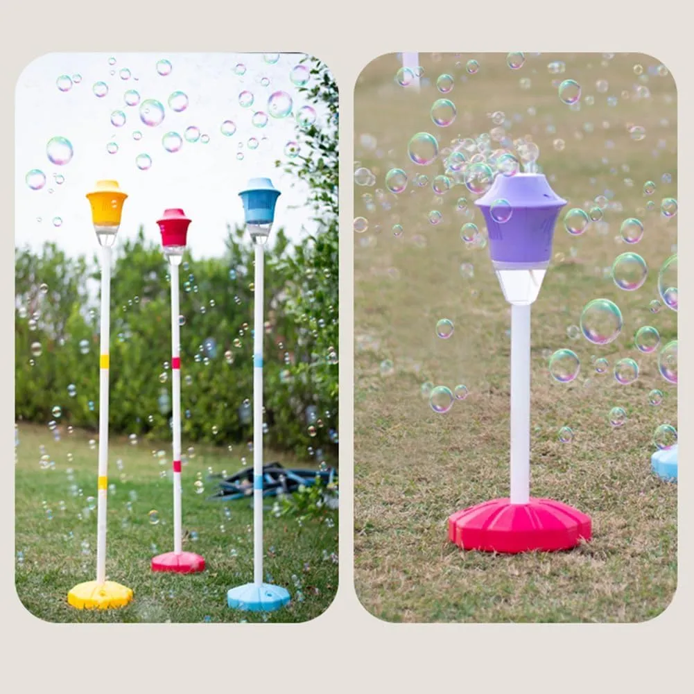 2025 New Bubble Torch,Bubble Torch Garden Lamp, Rechargeable Outdoor Tiki Bubble Machine, 47 Inches Standing Bubble Machine with Lights, for Wedding Birthday Party (Red)