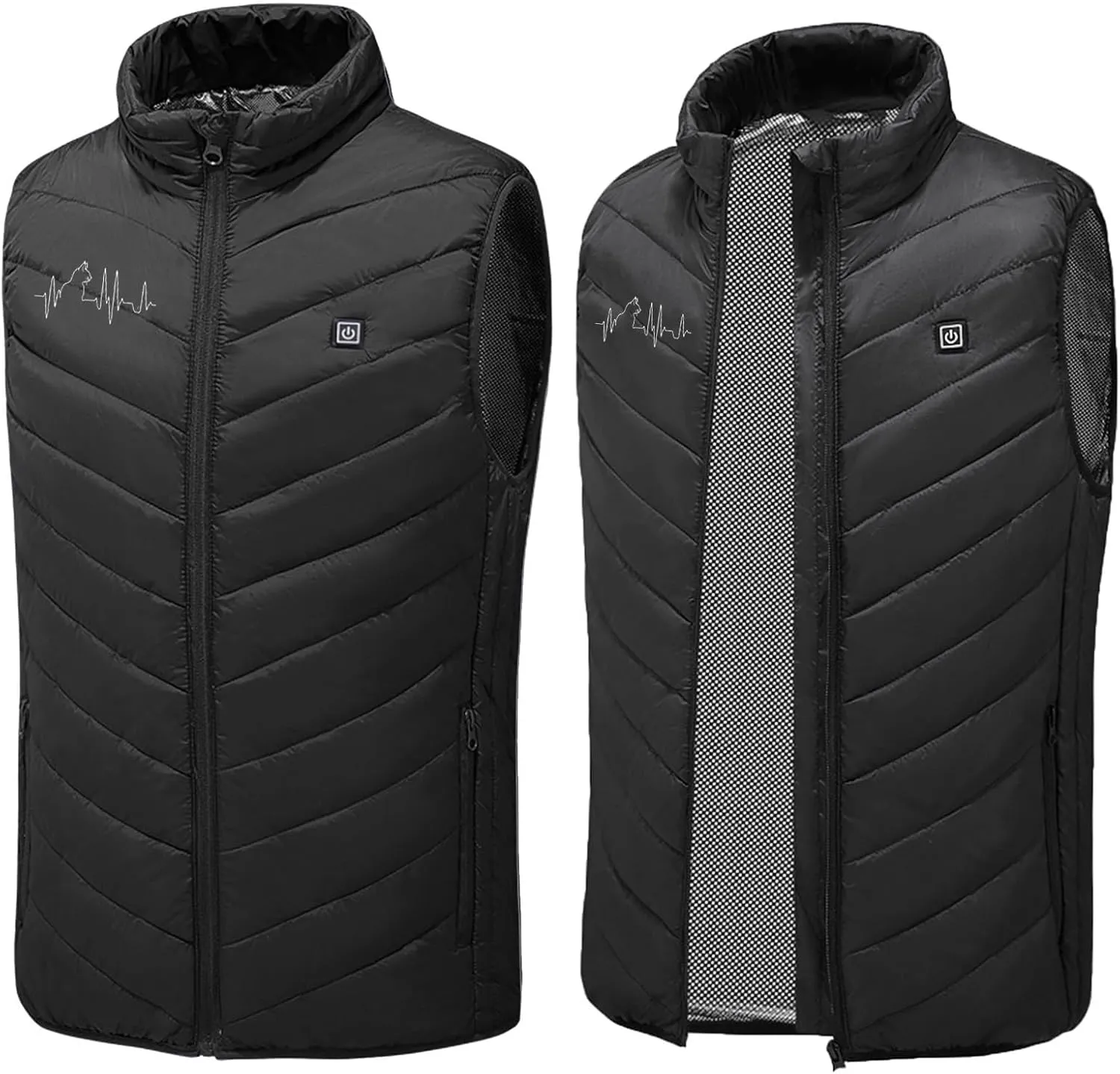 2025 Upgraded Men Women Heated Vest with 3 Adjustable Temperature, Heated Body Warmer 9 Heating Zones Heated Gilet