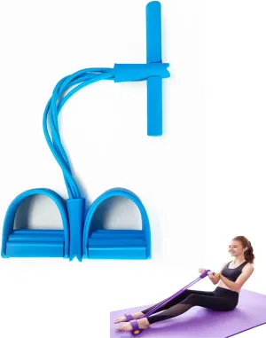 21 Fitness Resistance Bands-4 Tube Pedal Ankle Puller,Ab Training Auxiliary Device,2025 Upgrade Stretch Bands for Exercise Sit Up Exercise Equipment Workout Equipment for Women Men