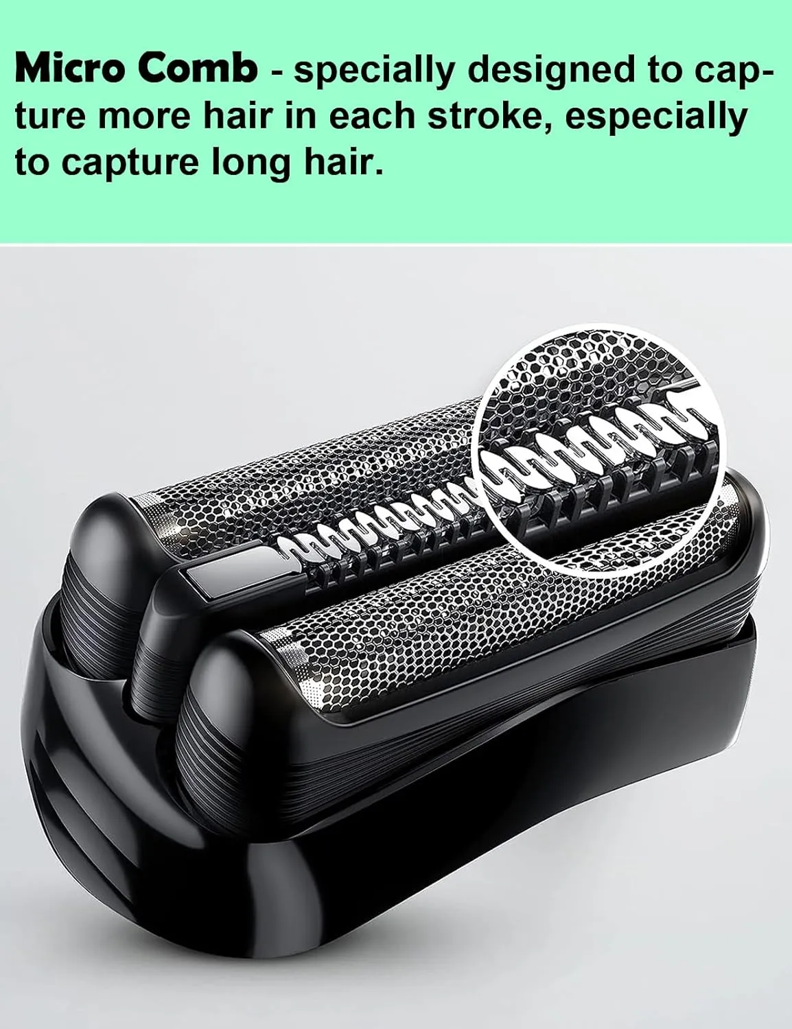 21B Series 3 Replacement Head for Braun Electric Shaver, S3 Wet and Dry Replacement Head Compatible with Braun Series 3 Foil and Cutter 300s, 310s, 3010BT (1 Count)