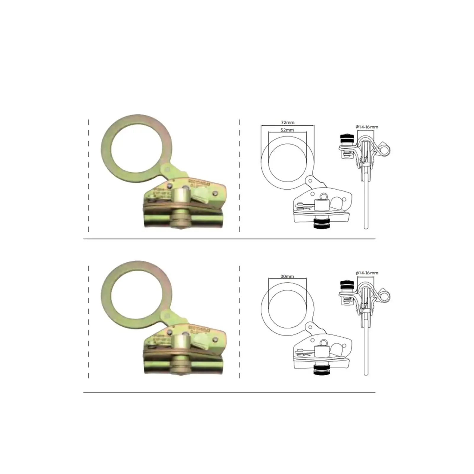 25kN Rope Grab with Fall Protection for Rock Climbing, Caving, Rappelling, and Rescue