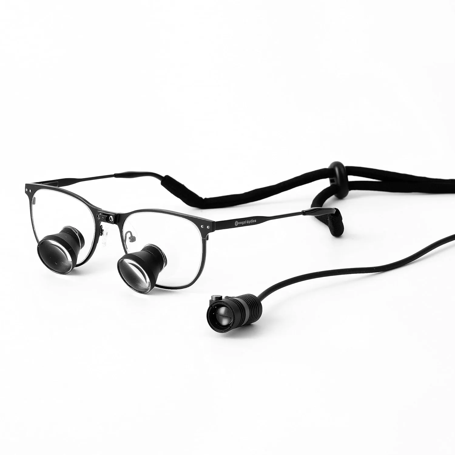 2.5X 3X 3.5X Songzi Optics Fashion Titanium Frame TTL Dental Surgical Loupes with Led Light Customized Wide Field of View (Magnification:3X, Other Near Pd)