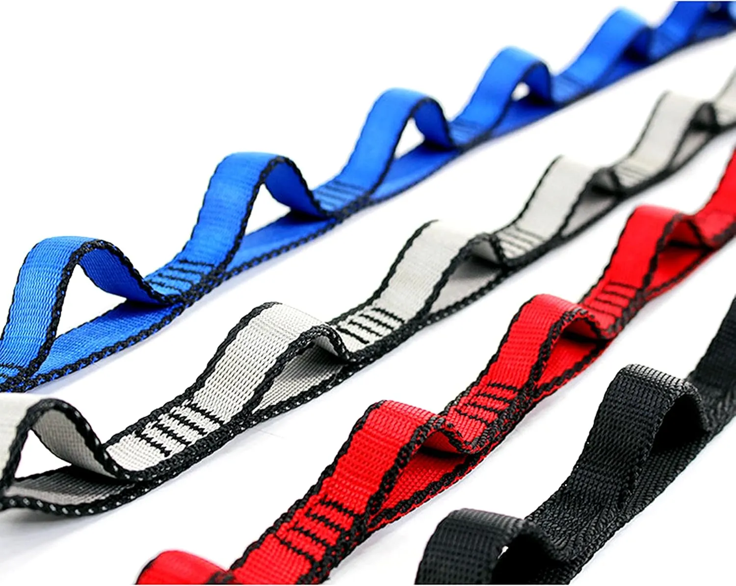 2Pcs 22KN Strong Climbing Strap Daisy Chain Nylon Daisy Chain Adjustable Strap Rope ，Length 110/150/180cmYoga Extend Belt