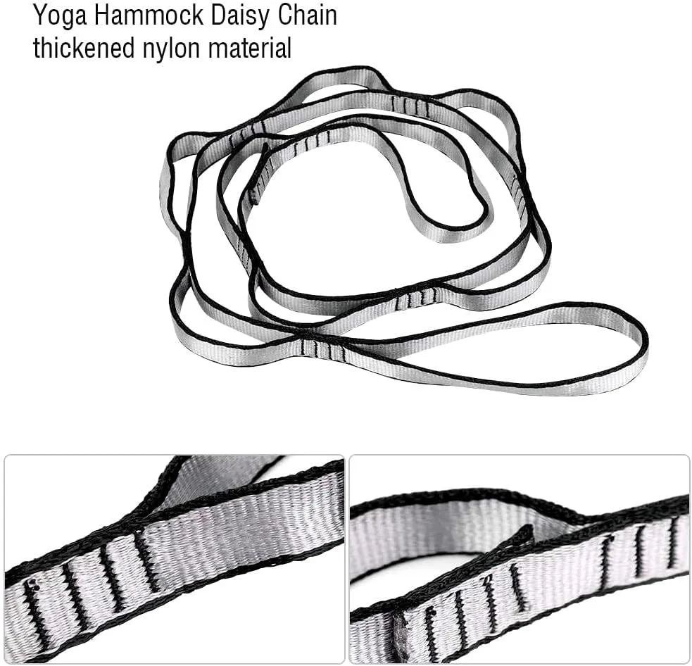 2Pcs 22KN Strong Climbing Strap Daisy Chain Nylon Daisy Chain Adjustable Strap Rope ，Length 110/150/180cmYoga Extend Belt