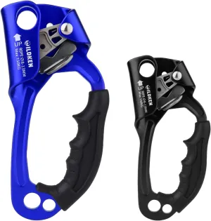 2pcs Climbing Hand Ascender Outdoor Mountaineering Tree Arborist Climbing Rappelling Equip Hand Ascender for 8-13MM Rope Left Right Hand Ascender