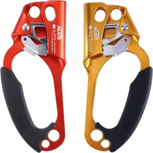 2pcs Climbing Hand Ascender Outdoor Mountaineering Tree Arborist Climbing Rappelling Equip Hand Ascender Rope Left Right Hand Ascender