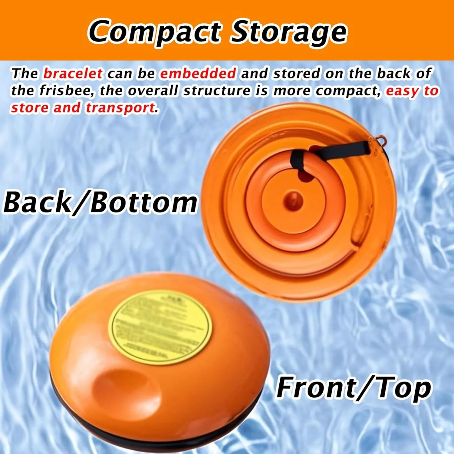 3 5 7 Pieces Water Rescue Throwing Frisbee, Drowning Emergency Rescues Disc with 131 Ft Length & 0.15 in Diameter Rope, Marine Handthrow Life Saving Device for Flood Relief(1 Piece)