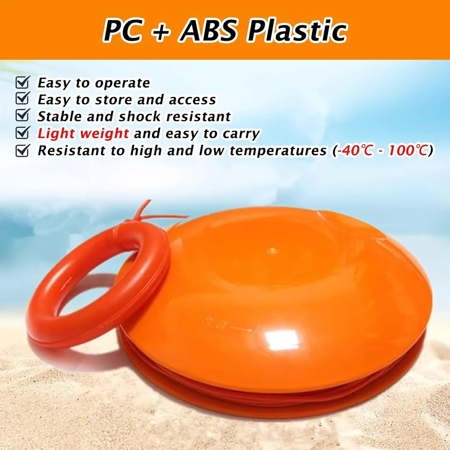3 5 7 Pieces Water Rescue Throwing Frisbee, Drowning Emergency Rescues Disc with 131 Ft Length & 0.15 in Diameter Rope, Marine Handthrow Life Saving Device for Flood Relief(1 Piece)