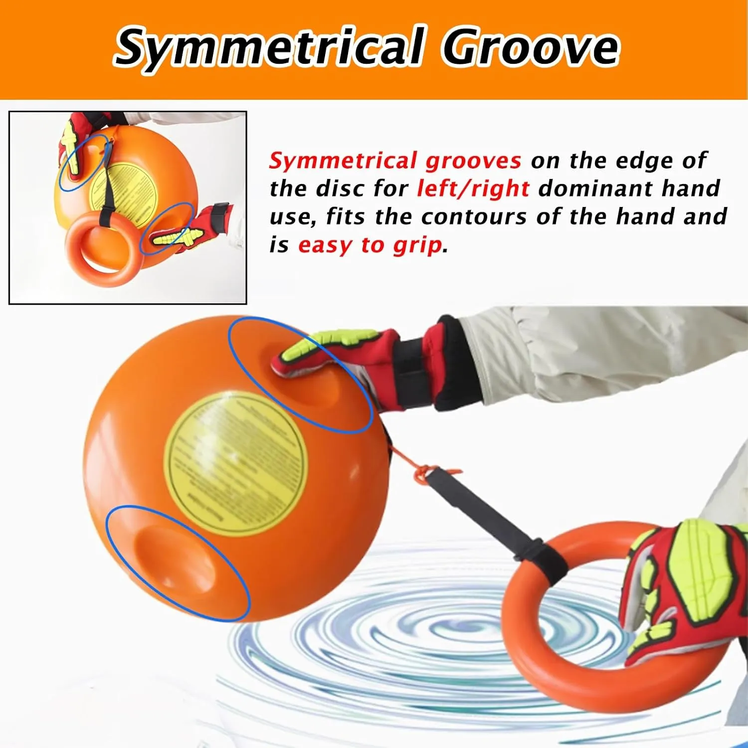 3 5 7 Pieces Water Rescue Throwing Frisbee, Drowning Emergency Rescues Disc with 131 Ft Length & 0.15 in Diameter Rope, Marine Handthrow Life Saving Device for Flood Relief(1 Piece)
