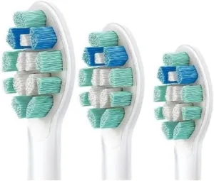 3 Genuine C2 Optimal Plaque Control Toothbrush Heads, 3 Brush Heads, White, Fits HX9023/65
