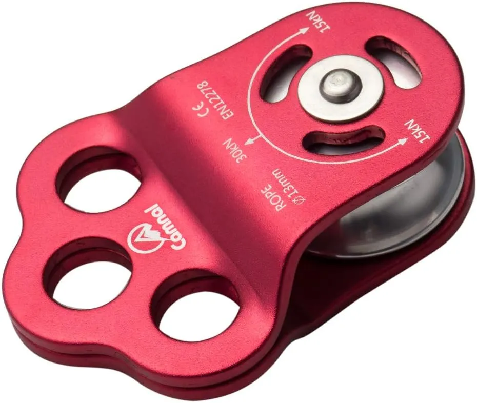 30KN Triple Attachment Pulley / Hitch Climbing Arborist for 13mm Rope Rigging Tools