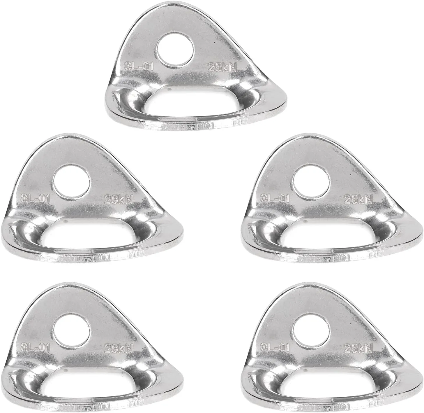 316 Stainless Steel Climbing Hanger | 5PCS Anchor for Rappelling/Aerial Work/Rock Climbing | Heavy Duty & Sturdy | with Connection Hole for Protective Equipment