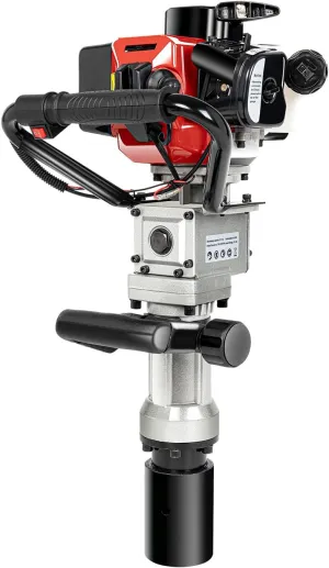 32.7CC T Post Driver,2-Stroke Gas Powered T-Post Driver,900W Post Driver Gas Powered Push Pile Digger for Fence Piling Agriculture