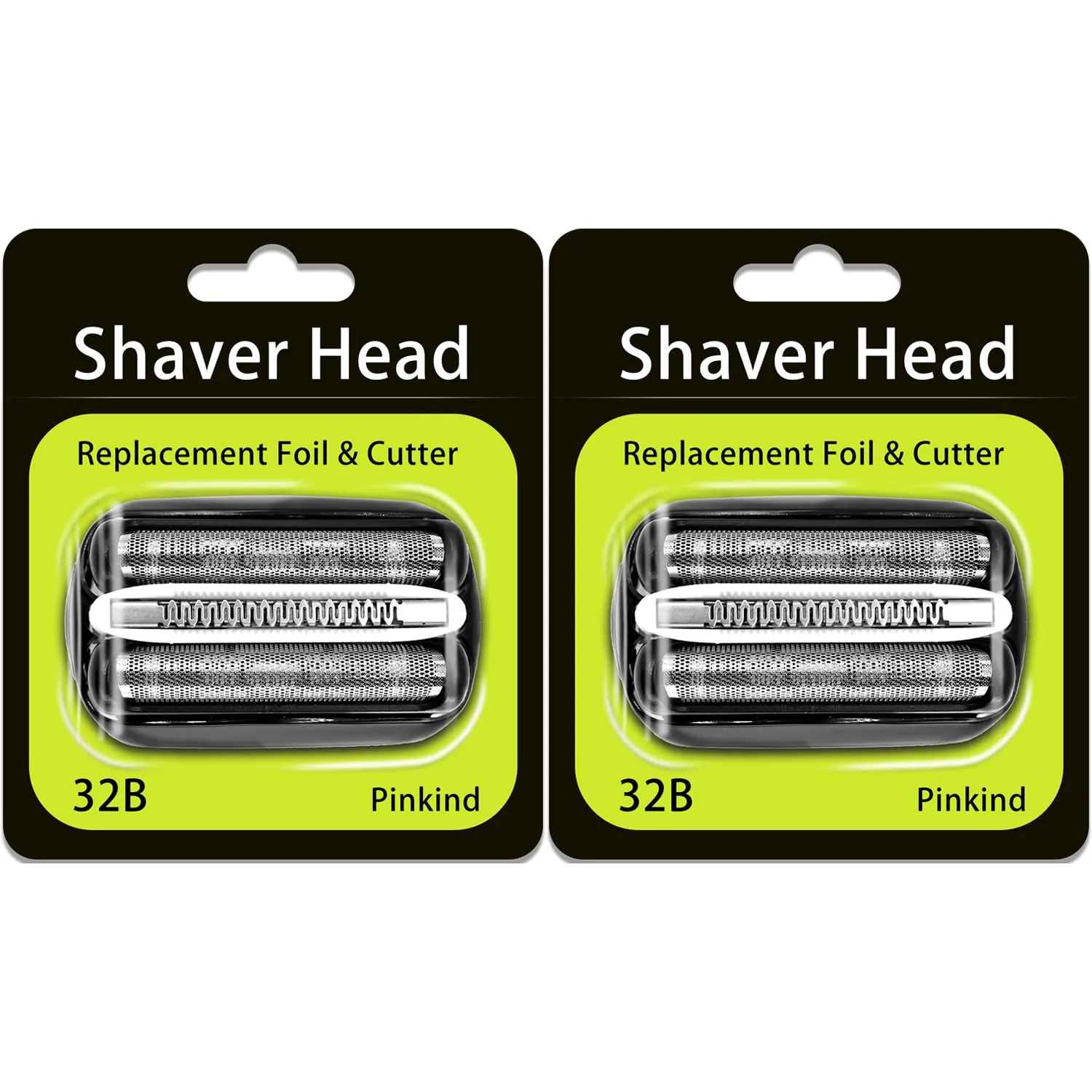 32B Replacement Shaver Head for Braun Series 3,Shaving Razor Head Suitable for Braun S3 3000s 3010s 3020s 3030s 3040s 3050cc 3070cc 3080s 3090cc 310s 320 330 340 350cc ect (2PCS)