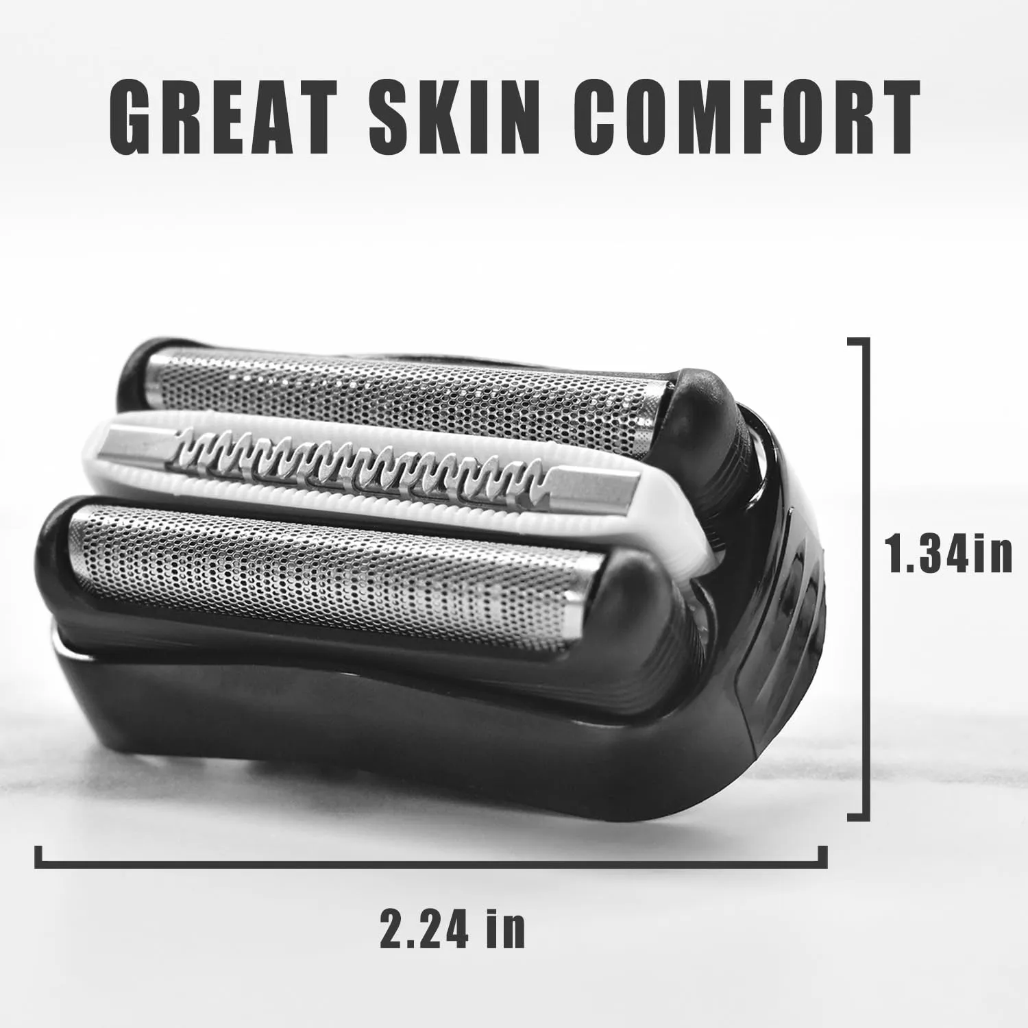32B Replacement Shaver Head for Braun Series 3,Shaving Razor Head Suitable for Braun S3 3000s 3010s 3020s 3030s 3040s 3050cc 3070cc 3080s 3090cc 310s 320 330 340 350cc ect (2PCS)