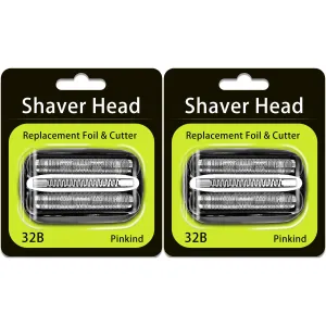 32B Replacement Shaver Head for Braun Series 3,Shaving Razor Head Suitable for Braun S3 3000s 3010s 3020s 3030s 3040s 3050cc 3070cc 3080s 3090cc 310s 320 330 340 350cc ect (2PCS)