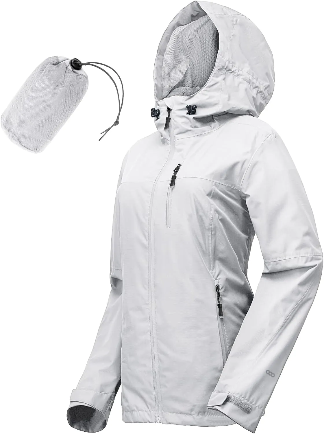 33,000ft Packable Rain Jacket Women Lightweight Waterproof Raincoat with Hood Cycling Bike Jacket Windbreaker