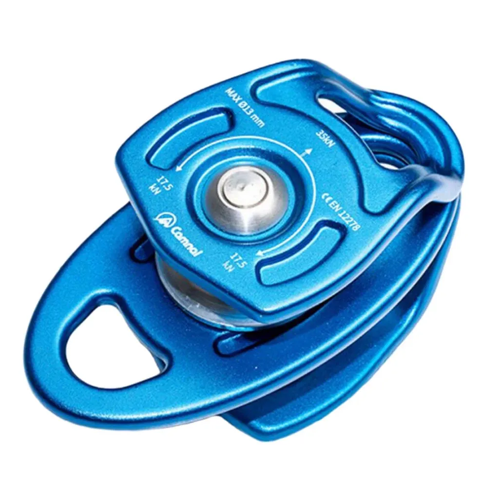 35KN Double Pulley – Professional Twin Sheave Climbing Pulley for Rigging & Hauling