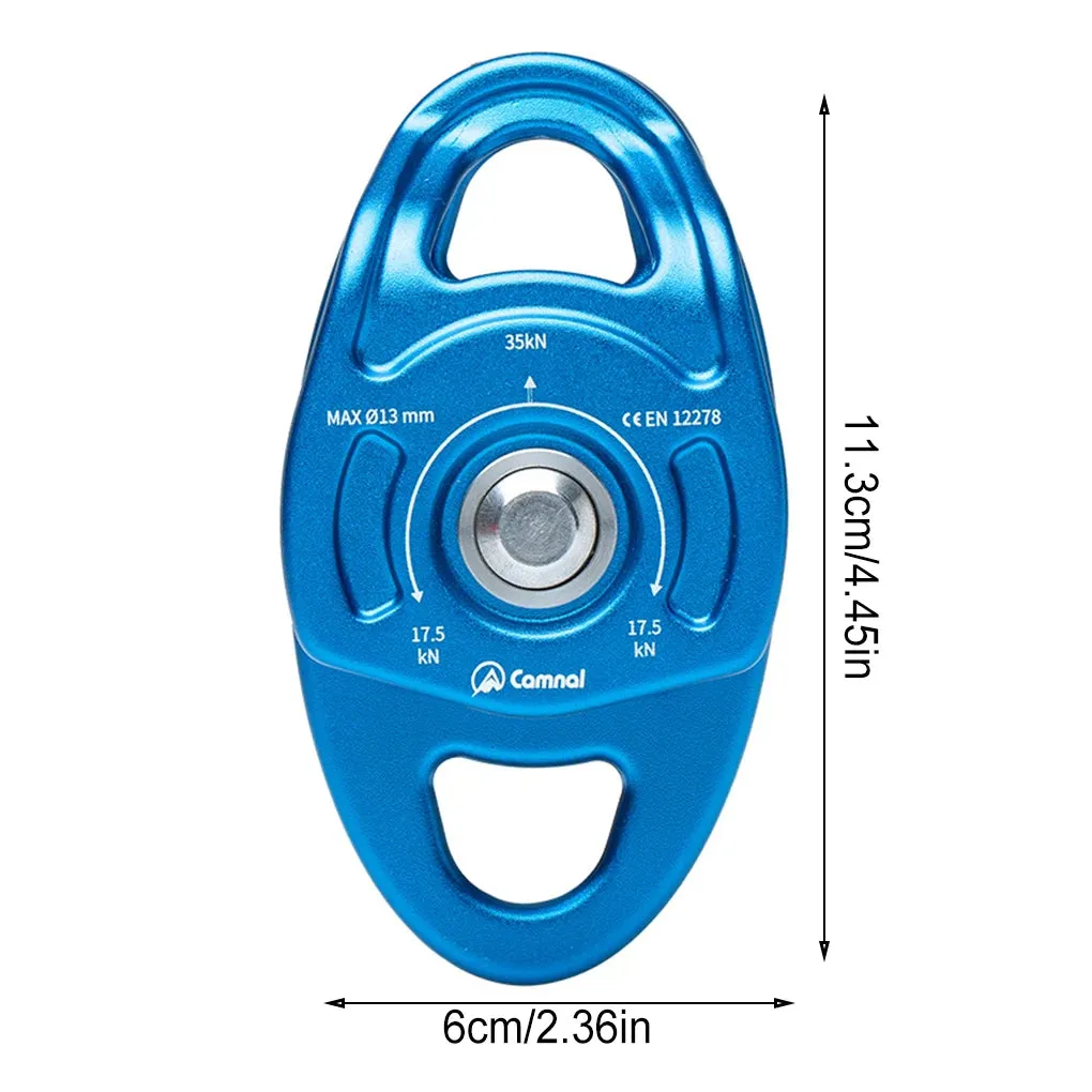 35KN Double Pulley – Professional Twin Sheave Climbing Pulley for Rigging & Hauling