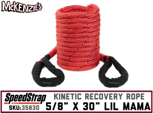 5/8" x 30FT LIL MAMA | Kinetic Recovery Rope | 14,800lbs MRC | Speed Strap 35830