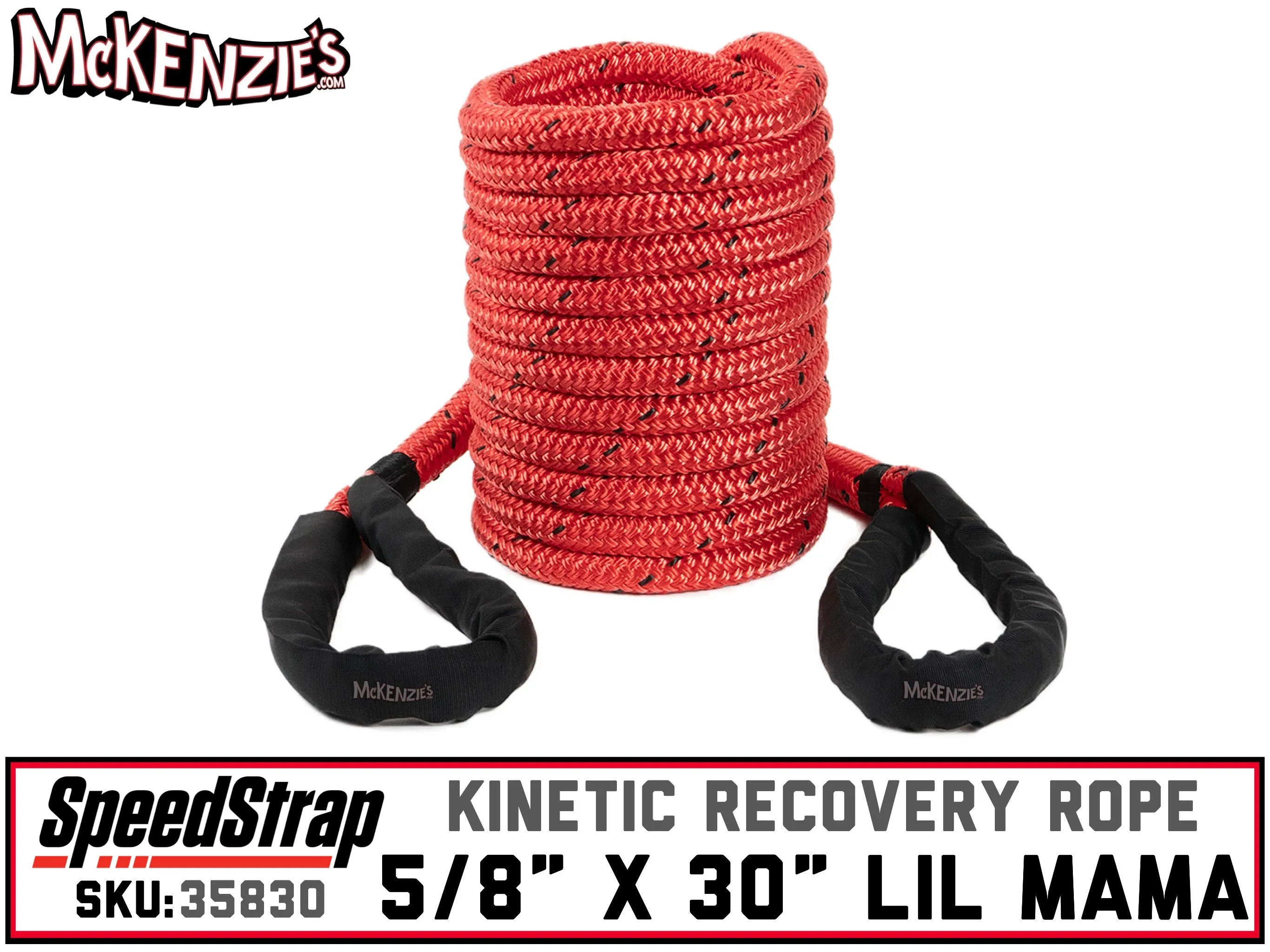 5/8" x 30FT LIL MAMA | Kinetic Recovery Rope | 14,800lbs MRC | Speed Strap 35830