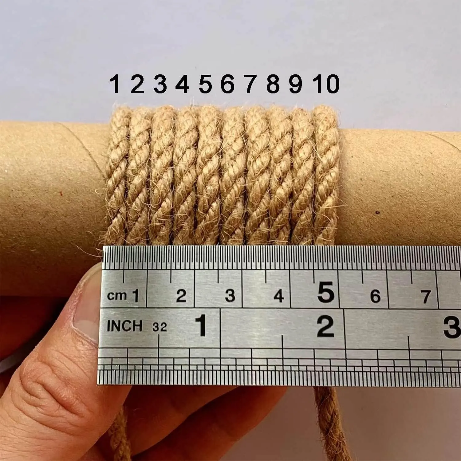 5mm Jute Twine, 328 Feet Braided Jute Rope, Heavy Duty and Thick Twine Rope for DIY Artwork, Bundling, Home Decor, Gardening Applications