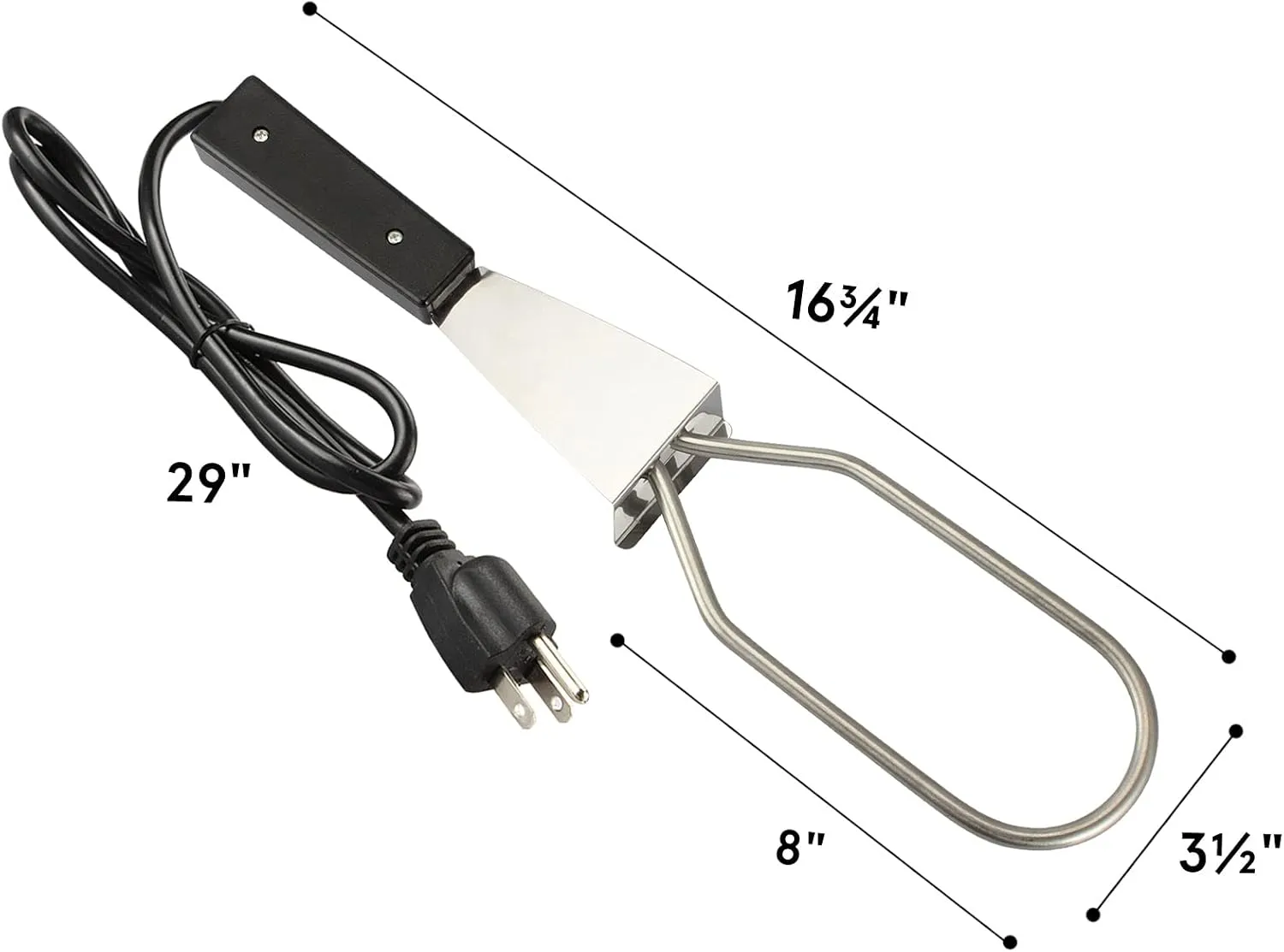 600W Electric Charcoal Starter Fire Lighter for BBQ Grill Smoker Fireplace, Firepit, Stove - Quickly Ignite Coals Briquettes Without Lighter Fluid or Matches - 29 Inch Power Cord