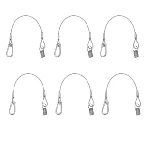 6x Equinox 30cm PVC Coated Safety Wire 25kg