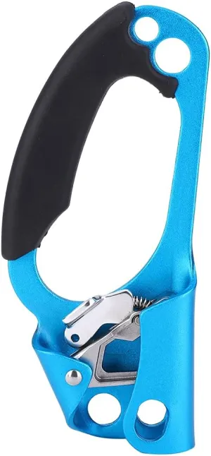 7075 Aviation Aluminum Alloy Handheld Climbing Ascender, Lightweight and Sturdy Riser for Rope Climbing, Professional Outdoor Equipment with High Elastic Spring Handle, Maximum