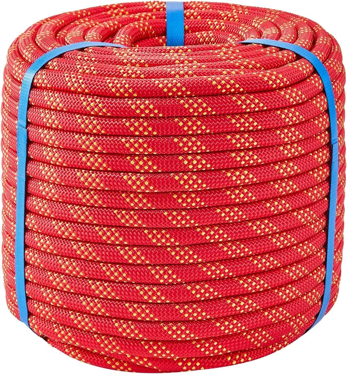 7/16 Inch 150ft Double Braided Polyester Arborist Rope, Heavy Duty Nylon Rope for Anchor, Tree Work, Cargo, Pulling, Sailing(Red)