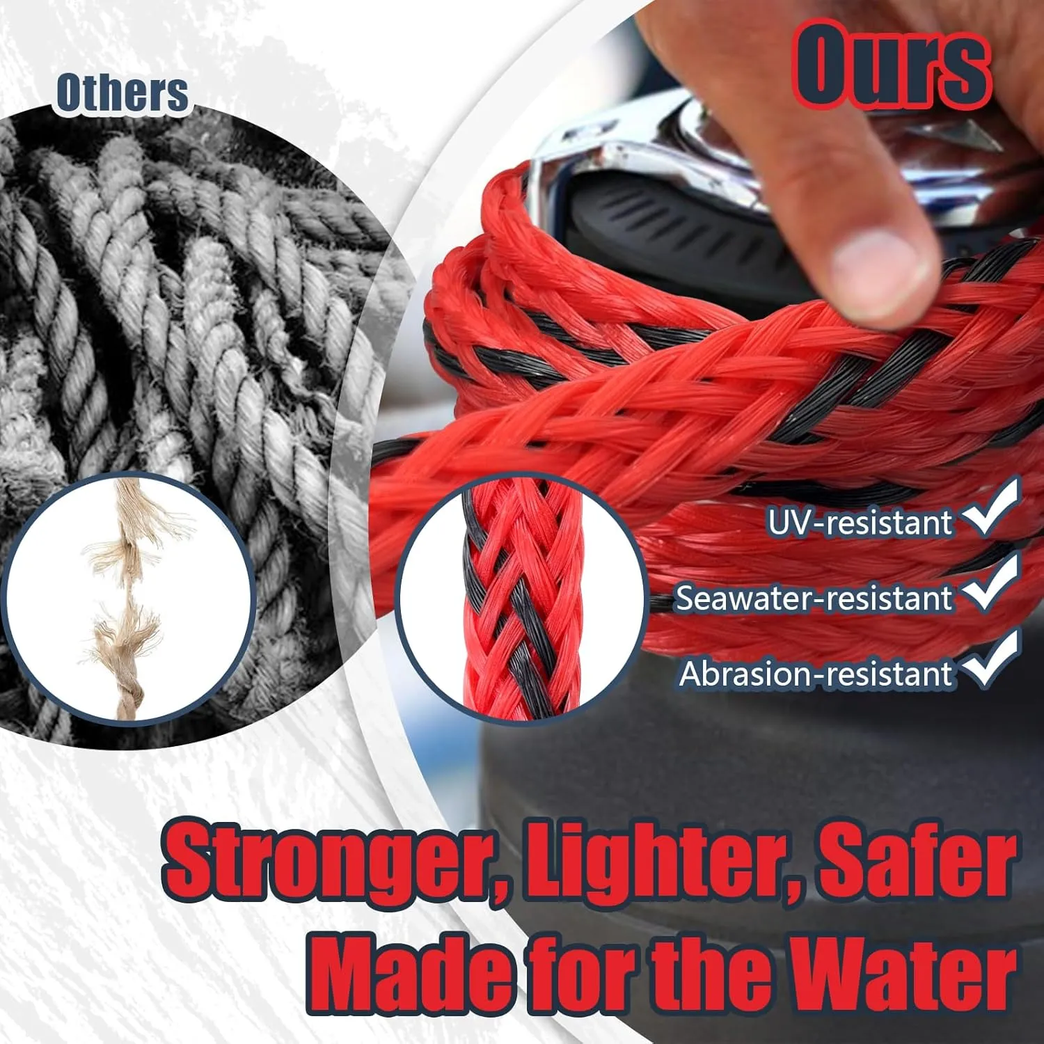 75ft Wakeboard Rope with Handle for Wakeboarding Waterskiing and Wakesurfing
